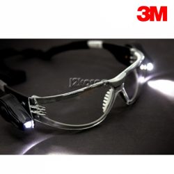 3M 보안경 (Light Vision) 후레쉬 장착 안전고글 김서림 방지 코팅렌즈 눈보호 UV차단